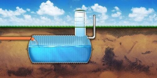 zbiornik bezodpływowy przekrój