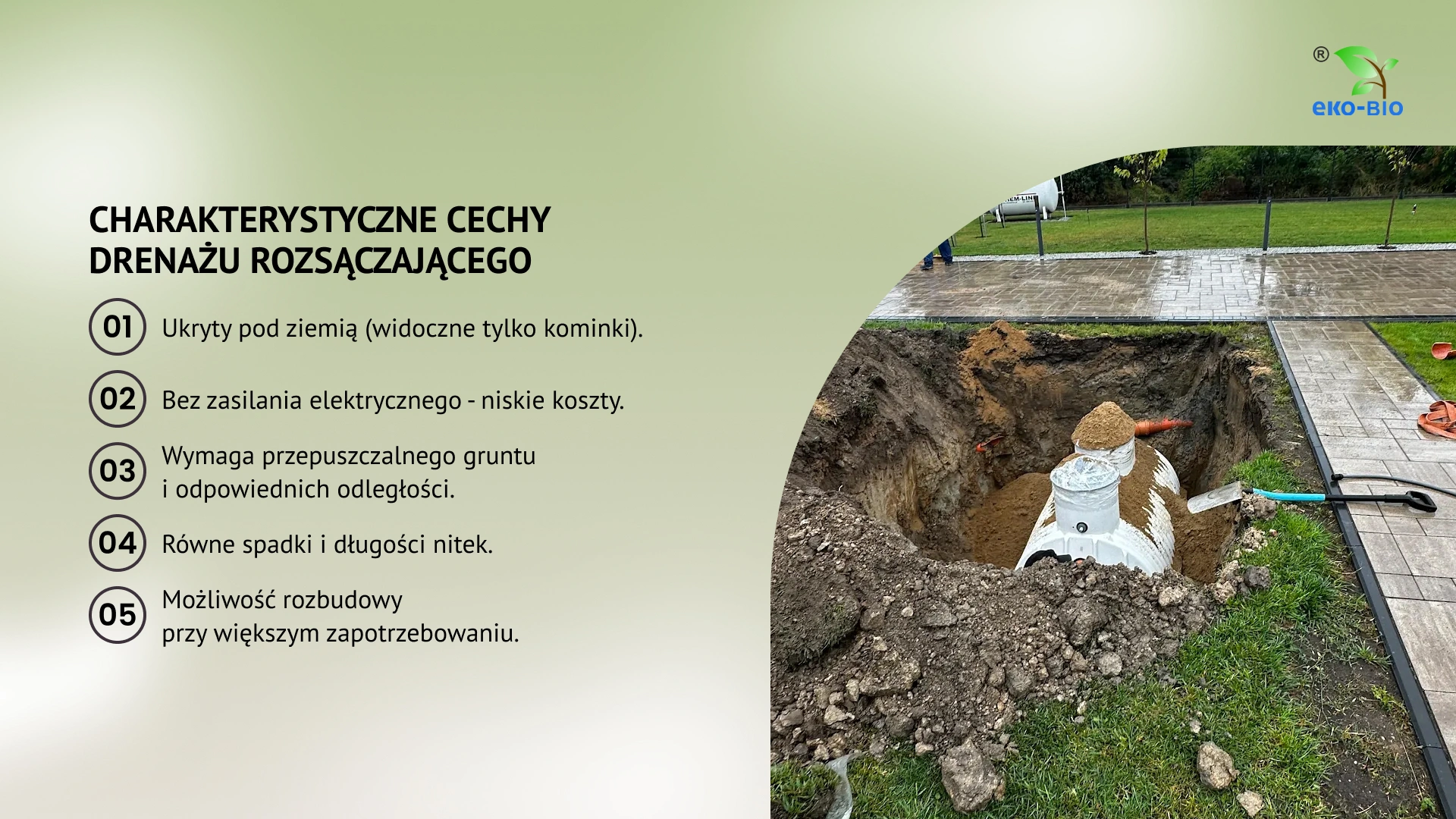 Charakterystyczne cechy drenażu rozsączającego