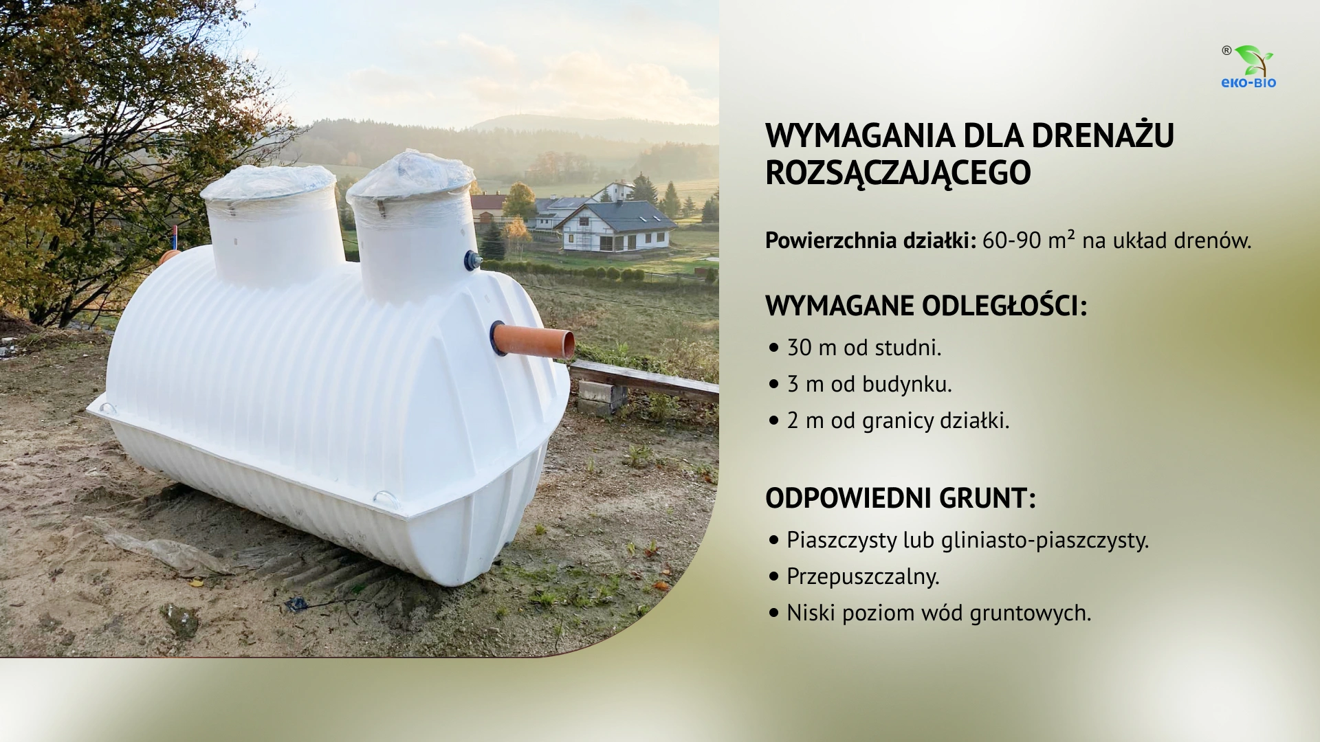 Wymagania dla drenażu rozsączającego