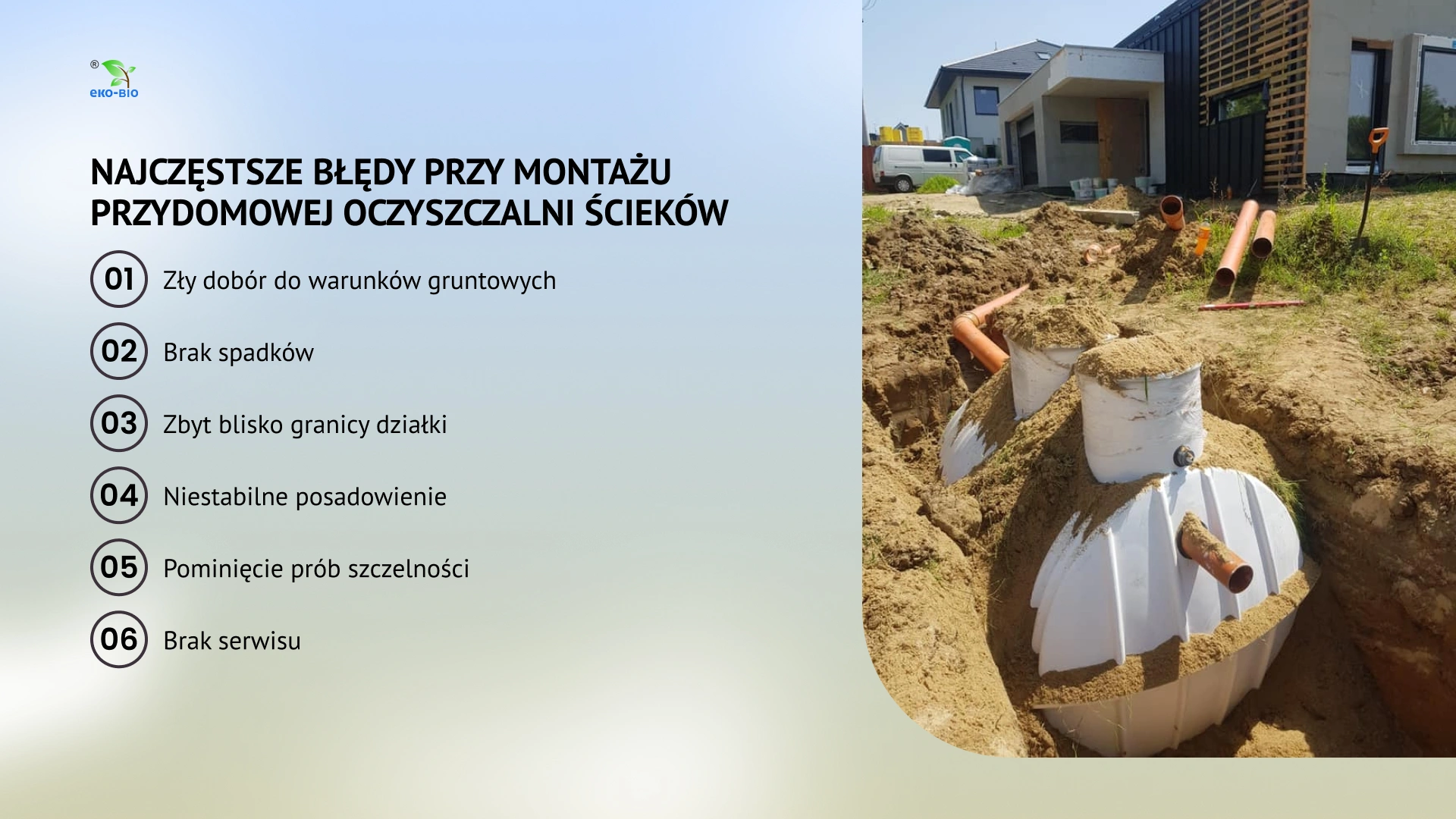 Najczęstsze błędy przy montażu przydomowej oczyszczalni ścieków