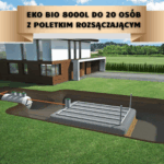 Przydomowa oczyszczalnia biologiczna EKO-BIO 8000 l do 20 osób z poletkiem rozsączającym