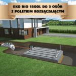 Przydomowa oczyszczalnia biologiczna EKO-BIO 1500 l do 3 osób z poletkiem rozsączającym