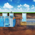 Przydomowa oczyszczalnia biologiczna EKO-BIO 6000 l do 15 osób z poletkiem rozsączającym