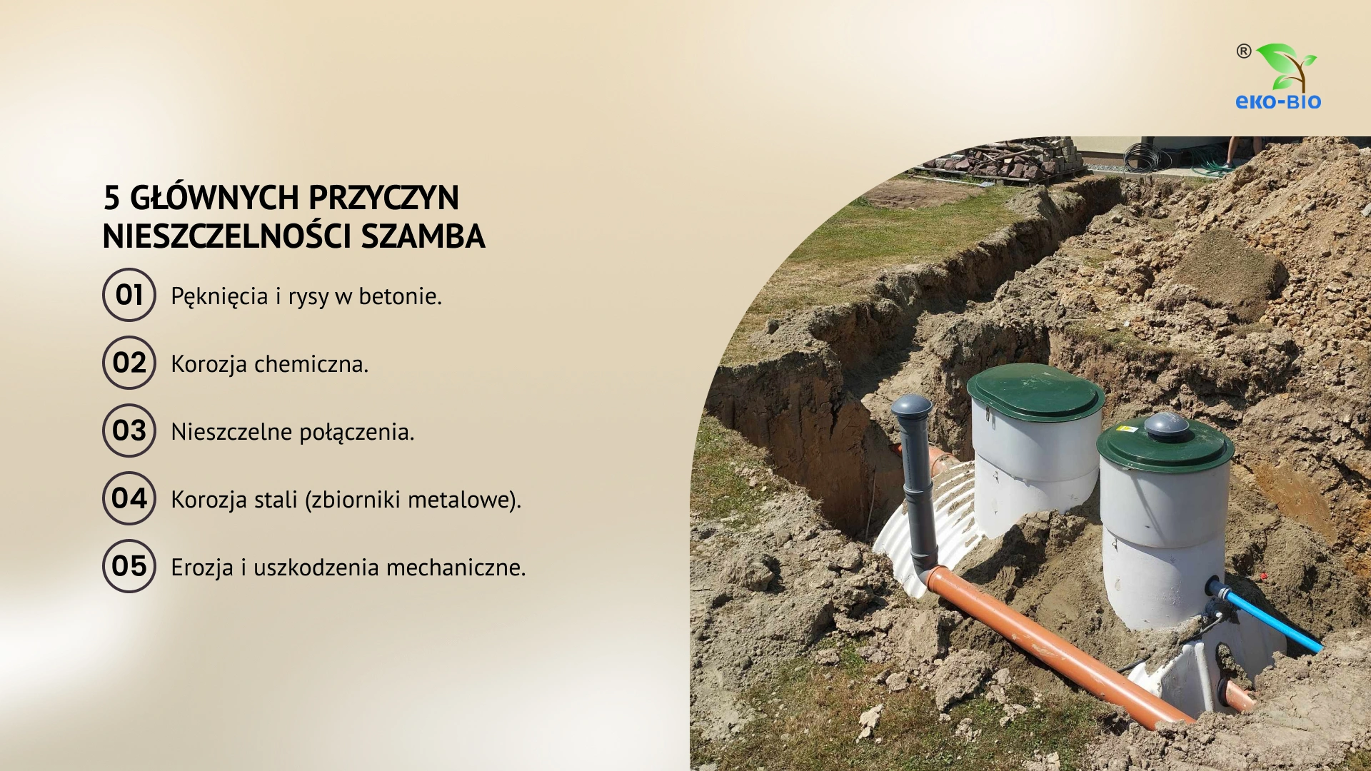 5 głównych przyczyn nieszczelności szamba